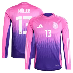 Fotbalové Dresy Německo Thomas Müller 13 Venkovní ME 2024 Dlouhý Rukáv Fotbalové Dresy Německo Thomas Müller 13 Venkovní ME 2024 Dlouhý Rukáv