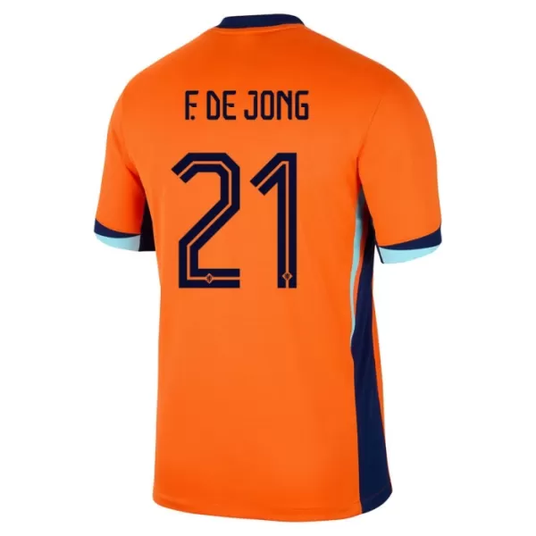 Fotbalové Dresy Nizozemsko Frenkie de Jong 21 Dětské Domácí ME 2024