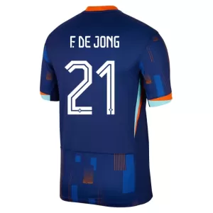 Fotbalové Dresy Nizozemsko Frenkie de Jong 21 Venkovní ME 2024 Fotbalové Dresy Nizozemsko Frenkie de Jong 21 Venkovní ME 2024