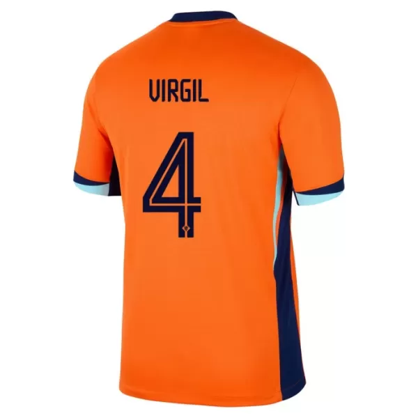 Fotbalové Dresy Nizozemsko Virgil van Dijk 4 Dětské Domácí ME 2024