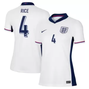 Fotbalové Dresy Anglie Declan Rice 4 Dámské Domácí ME 2024 Fotbalové Dresy Anglie Declan Rice 4 Dámské Domácí ME 2024