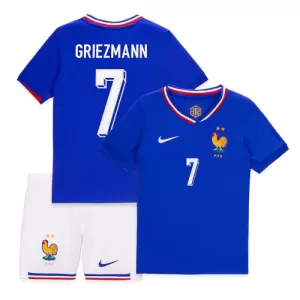 Fotbalové Dresy Francie Antoine Griezmann 7 Dětské Domácí ME 2024 Fotbalové Dresy Francie Antoine Griezmann 7 Dětské Domácí ME 2024