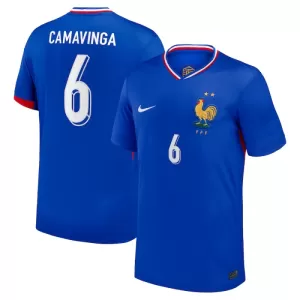 Fotbalové Dresy Francie Eduardo Camavinga 6 Domácí ME 2024 Fotbalové Dresy Francie Eduardo Camavinga 6 Domácí ME 2024