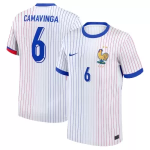 Fotbalové Dresy Francie Eduardo Camavinga 6 Venkovní ME 2024 Fotbalové Dresy Francie Eduardo Camavinga 6 Venkovní ME 2024