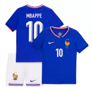 Fotbalové Dresy Francie Kylian Mbappé 10 Dětské Domácí ME 2024 Fotbalové Dresy Francie Kylian Mbappé 10 Dětské Domácí ME 2024