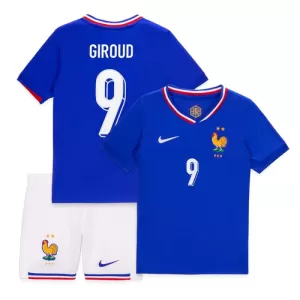 Fotbalové Dresy Francie Olivier Giroud 9 Dětské Domácí ME 2024 Fotbalové Dresy Francie Olivier Giroud 9 Dětské Domácí ME 2024