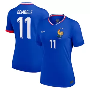 Fotbalové Dresy Francie Ousmane Dembélé 11 Dámské Domácí ME 2024 Fotbalové Dresy Francie Ousmane Dembélé 11 Dámské Domácí ME 2024