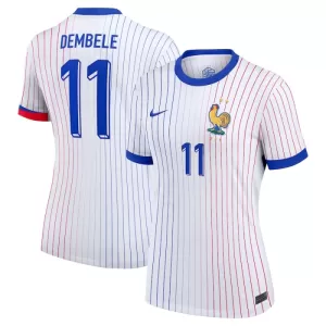 Fotbalové Dresy Francie Ousmane Dembélé 11 Dámské Venkovní ME 2024 Fotbalové Dresy Francie Ousmane Dembélé 11 Dámské Venkovní ME 2024