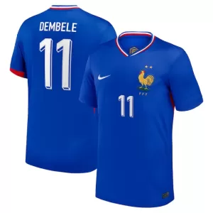 Fotbalové Dresy Francie Ousmane Dembélé 11 Domácí ME 2024 Fotbalové Dresy Francie Ousmane Dembélé 11 Domácí ME 2024