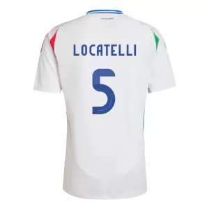 Fotbalové Dresy Itálie Manuel Locatelli 5 Venkovní ME 2024 Fotbalové Dresy Itálie Manuel Locatelli 5 Venkovní ME 2024