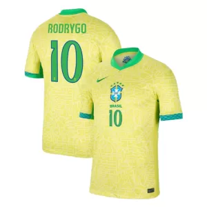 Fotbalové Dresy Brazílie Rodrygo Goes 10 Domácí 2024 Fotbalové Dresy Brazílie Rodrygo Goes 10 Domácí 2024