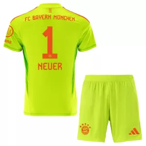 Brankářské Fotbalové Dresy FC Bayern Mnichov Manuel Neuer 1 Dětské Domácí 2024-25 Brankářské Fotbalové Dresy FC Bayern Mnichov Manuel Neuer 1 Dětské Domácí 2024-25