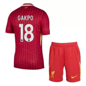Fotbalové Dresy Liverpool FC Cody Gakpo 18 Dětské Domácí 2024-25 Fotbalové Dresy Liverpool FC Cody Gakpo 18 Dětské Domácí 2024-25