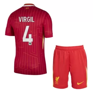 Fotbalové Dresy Liverpool FC Virgil van Dijk 4 Dětské Domácí 2024-25 Fotbalové Dresy Liverpool FC Virgil van Dijk 4 Dětské Domácí 2024-25