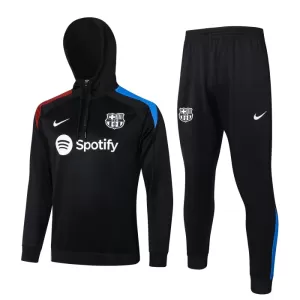 Barcelona Hoodie Tréninkové Teplákové Soupravy Dětské 2024-25 Černá Barcelona Hoodie Tréninkové Teplákové Soupravy Dětské 2024-25 Černá