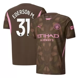 Brankářské Fotbalové Dresy Manchester City Ederson Moraes 31 Domácí 2024-25 Brankářské Fotbalové Dresy Manchester City Ederson Moraes 31 Domácí 2024-25