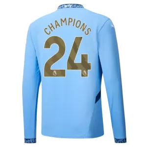 Fotbalové Dresy Manchester City Champions 24 Domácí 2024-25 Dlouhý Rukáv Fotbalové Dresy Manchester City Champions 24 Domácí 2024-25 Dlouhý Rukáv