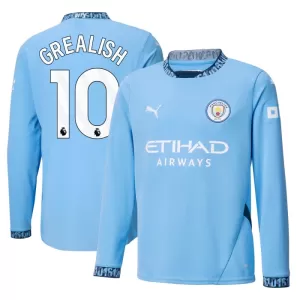 Fotbalové Dresy Manchester City Jack Grealish 10 Domácí 2024-25 Dlouhý Rukáv Fotbalové Dresy Manchester City Jack Grealish 10 Domácí 2024-25 Dlouhý Rukáv