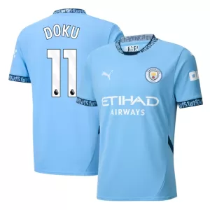 Fotbalové Dresy Manchester City Jérémy Doku 11 Domácí 2024-25 Fotbalové Dresy Manchester City Jérémy Doku 11 Domácí 2024-25
