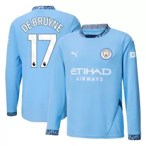 Fotbalové Dresy Manchester City Kevin De Bruyne 17 Domácí 2024-25 Dlouhý Rukáv Fotbalové Dresy Manchester City Kevin De Bruyne 17 Domácí 2024-25 Dlouhý Rukáv