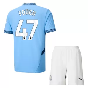 Fotbalové Dresy Manchester City Phil Foden 47 Dětské Domácí 2024-25 Fotbalové Dresy Manchester City Phil Foden 47 Dětské Domácí 2024-25