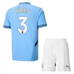Fotbalové Dresy Manchester City Rúben Dias 3 Dětské Domácí 2024-25 Fotbalové Dresy Manchester City Rúben Dias 3 Dětské Domácí 2024-25