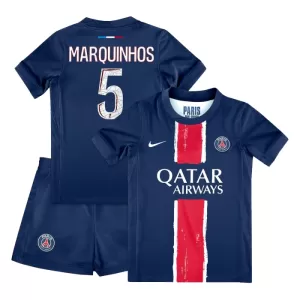 Fotbalové Dresy Paris Saint-Germain Marquinhos 5 Dětské Domácí 2024-25 Fotbalové Dresy Paris Saint-Germain Marquinhos 5 Dětské Domácí 2024-25