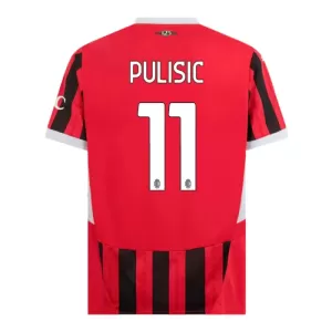 Fotbalové Dresy AC Milán Christian Pulišić 11 Domácí 2024-25 Fotbalové Dresy AC Milán Christian Pulišić 11 Domácí 2024-25