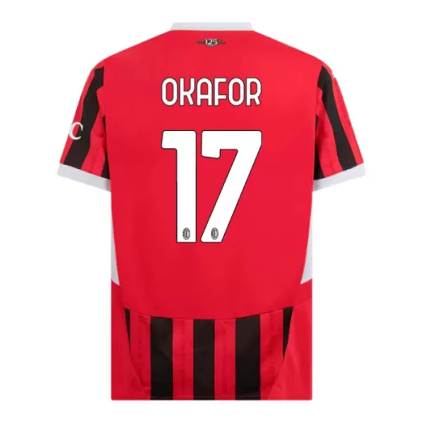 Fotbalové Dresy AC Milán Okafor 17 Dětské Domácí 2024-25