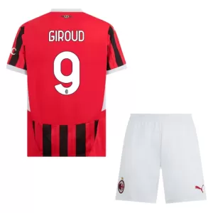 Fotbalové Dresy AC Milán Olivier Giroud 9 Dětské Domácí 2024-25 Fotbalové Dresy AC Milán Olivier Giroud 9 Dětské Domácí 2024-25