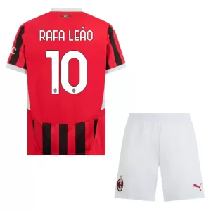 Fotbalové Dresy AC Milán Rafael Leão 10 Dětské Domácí 2024-25 Fotbalové Dresy AC Milán Rafael Leão 10 Dětské Domácí 2024-25