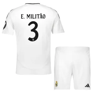Fotbalové Dresy Real Madrid Éder Militão 3 Dětské Domácí 2024-25 Fotbalové Dresy Real Madrid Éder Militão 3 Dětské Domácí 2024-25