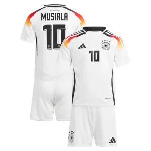 Fotbalové Dresy Německo Jamal Musiala 10 Dětské Domácí ME 2024 Fotbalové Dresy Německo Jamal Musiala 10 Dětské Domácí ME 2024