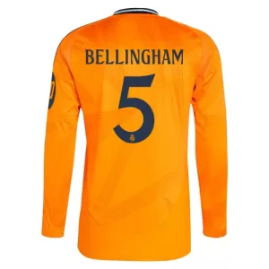 Fotbalové Dresy Real Madrid Jude Bellingham 5 Venkovní 2024-25 Dlouhý Rukáv Fotbalové Dresy Real Madrid Jude Bellingham 5 Venkovní 2024-25 Dlouhý Rukáv