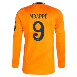 Fotbalové Dresy Real Madrid Kylian Mbappé 9 Venkovní 2024-25 Dlouhý Rukáv Fotbalové Dresy Real Madrid Kylian Mbappé 9 Venkovní 2024-25 Dlouhý Rukáv
