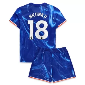 Fotbalové Dresy Chelsea FC Christopher Nkunku 18 Dětské Domácí 2024-25 Fotbalové Dresy Chelsea FC Christopher Nkunku 18 Dětské Domácí 2024-25