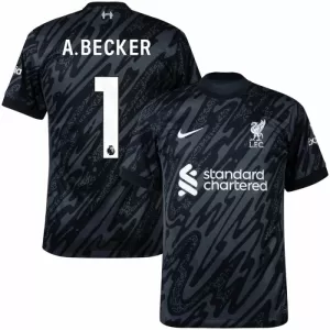 Brankářské Fotbalové Dresy Liverpool FC Alisson Becker 1 2024-25 Černá Brankářské Fotbalové Dresy Liverpool FC Alisson Becker 1 2024-25 Černá