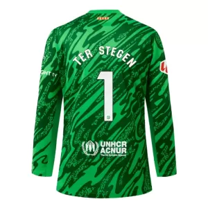 Brankářské Fotbalové Dresy FC Barcelona Marc-André ter Stegen 1 Domácí 2024-25 Dlouhý Rukáv Brankářské Fotbalové Dresy FC Barcelona Marc-André ter Stegen 1 Domácí 2024-25 Dlouhý Rukáv