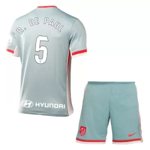 Fotbalové Dresy Atlético Madrid Rodrigo de Paul 5 Dětské Venkovní 2024-25 Fotbalové Dresy Atlético Madrid Rodrigo de Paul 5 Dětské Venkovní 2024-25