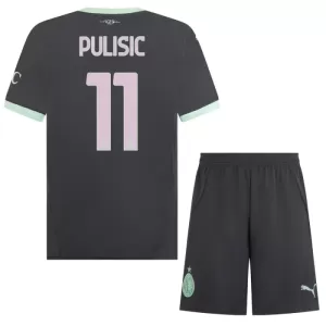 Fotbalové Dresy AC Milán Christian Pulišić 11 Dětské Alternativní 2024-25 Fotbalové Dresy AC Milán Christian Pulišić 11 Dětské Alternativní 2024-25