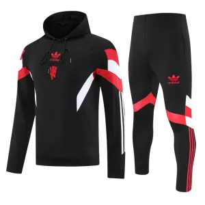 Manchester United Hoodie Tréninkové Teplákové Soupravy 2024-25 Černá
