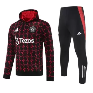 Manchester United Hoodie Tréninkové Teplákové Soupravy 2024-25 Červená