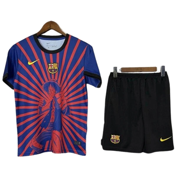 Fotbalové Dresy FC Barcelona x Luffy Dětské 2024-25 - Speciální Fotbalové Dresy FC Barcelona x Luffy Dětské 2024-25 - Speciální