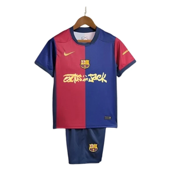 Fotbalové Dresy FC Barcelona x Travis Scott Dětské Domácí 2024-25