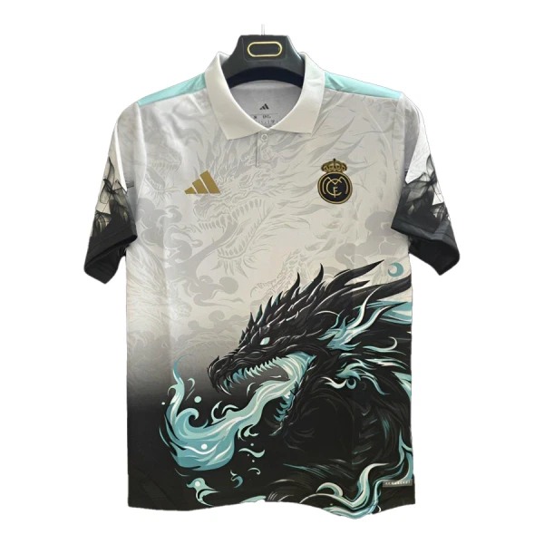 Fotbalové Dresy Real Madrid Dragon 2025-26 Bílá Fotbalové Dresy Real Madrid Dragon 2025-26 Bílá