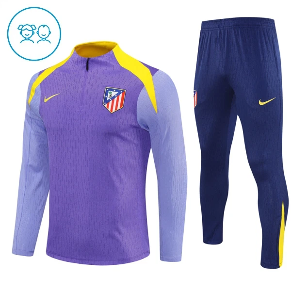 Atlético Madrid Tréninkové Teplákové Soupravy Dětské 2025-26 Nachový