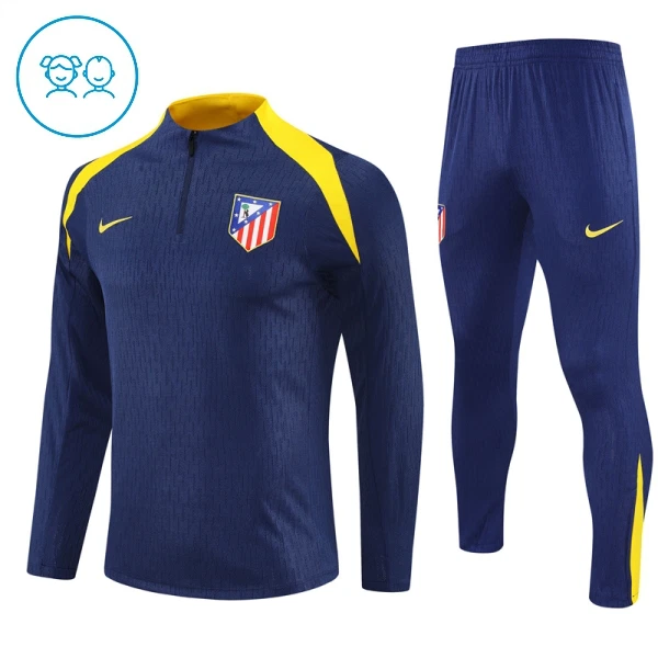 Atlético Madrid Tréninkové Teplákové Soupravy Dětské 2025-26 Námořnictvo Atlético Madrid Tréninkové Teplákové Soupravy Dětské 2025-26 Námořnictvo