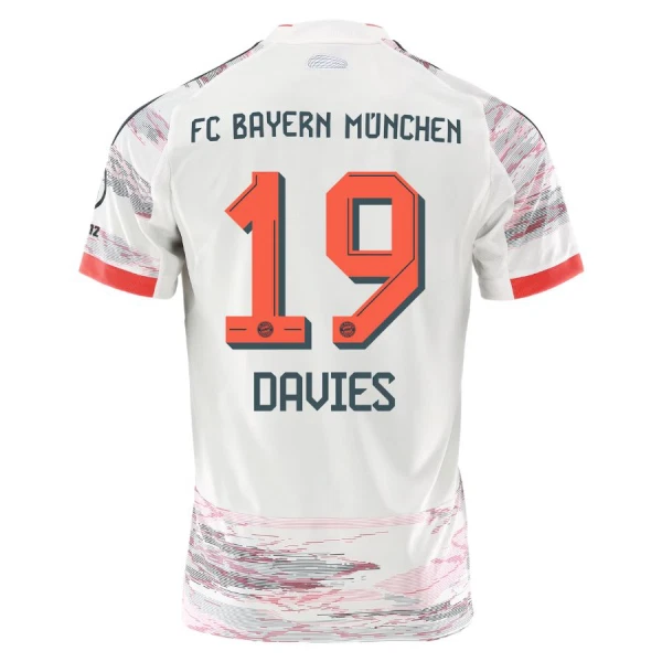 Fotbalové Dresy FC Bayern Mnichov Alphonso Davies 19 Venkovní 2025-26 Fotbalové Dresy FC Bayern Mnichov Alphonso Davies 19 Venkovní 2025-26