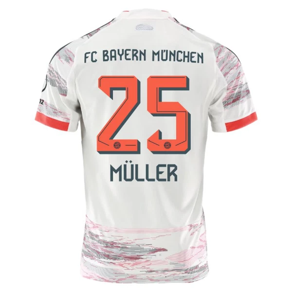Fotbalové Dresy FC Bayern Mnichov Thomas Müller 25 Venkovní 2025-26 Fotbalové Dresy FC Bayern Mnichov Thomas Müller 25 Venkovní 2025-26