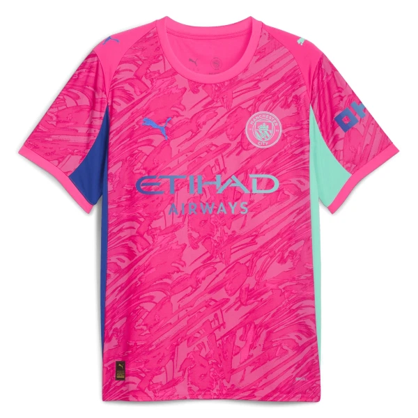 Brankářské Fotbalové Dresy Manchester City 2025-26 Růžová Brankářské Fotbalové Dresy Manchester City 2025-26 Růžová